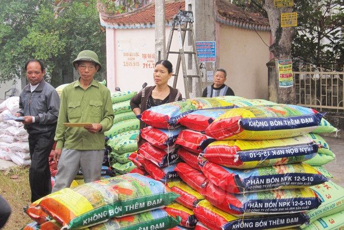 Hội nông dân huyện Gia Lộc cung ứng phân bón trả chậm cho nông dân